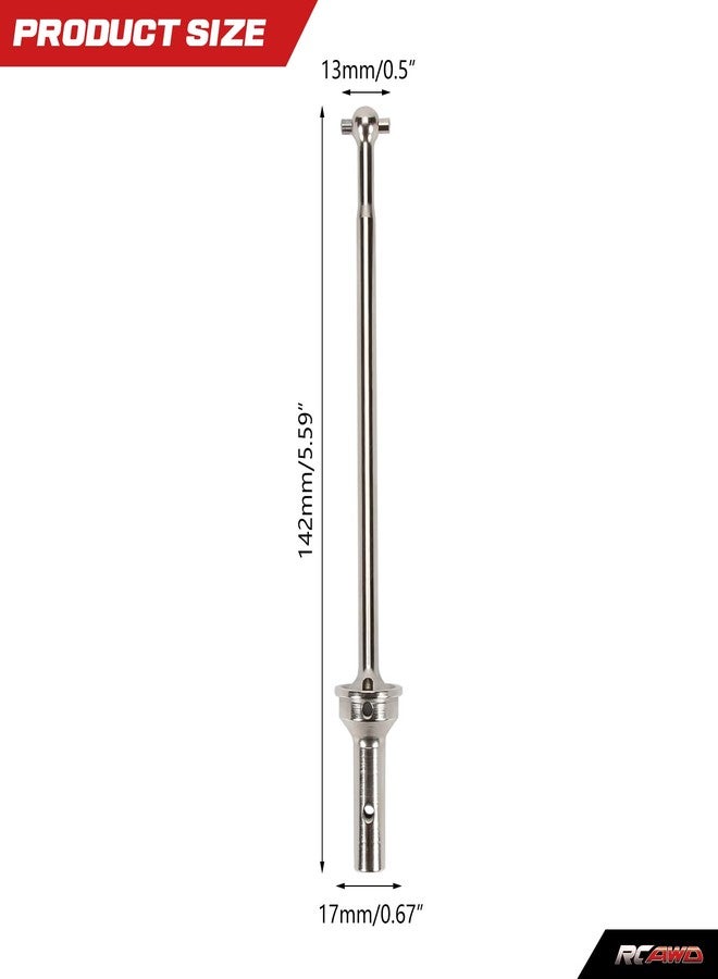 RCAWD CVD Driveshaft for ARRMA 6S, 1/7 Mojave 6S & Roller Upgrades Parts, 109mm #45 Steel Drive shafts w CVD AXLE Hop Ups for #ARA310954 Silver - Image 3